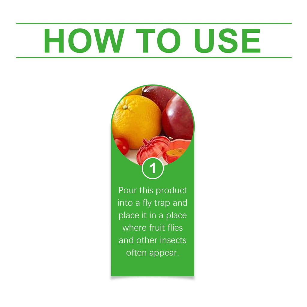 MoonSpry Fruit Fly Trap Supplement Domestic Kitchen Living Room Hygiene Fruit Fly Cockroach Trap Bug Repellent Solution