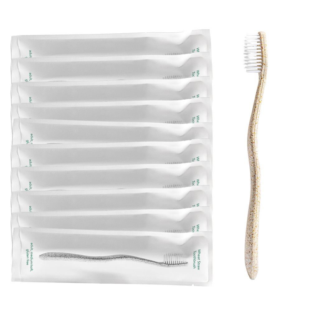 Gentle Green Toothbrush Family Pack (10 Count) – Eco-Friendly Wheat Straw Toothbrushes for Sensitive Teeth | BPA-Free, Travel-Friendly, Plastic-Free