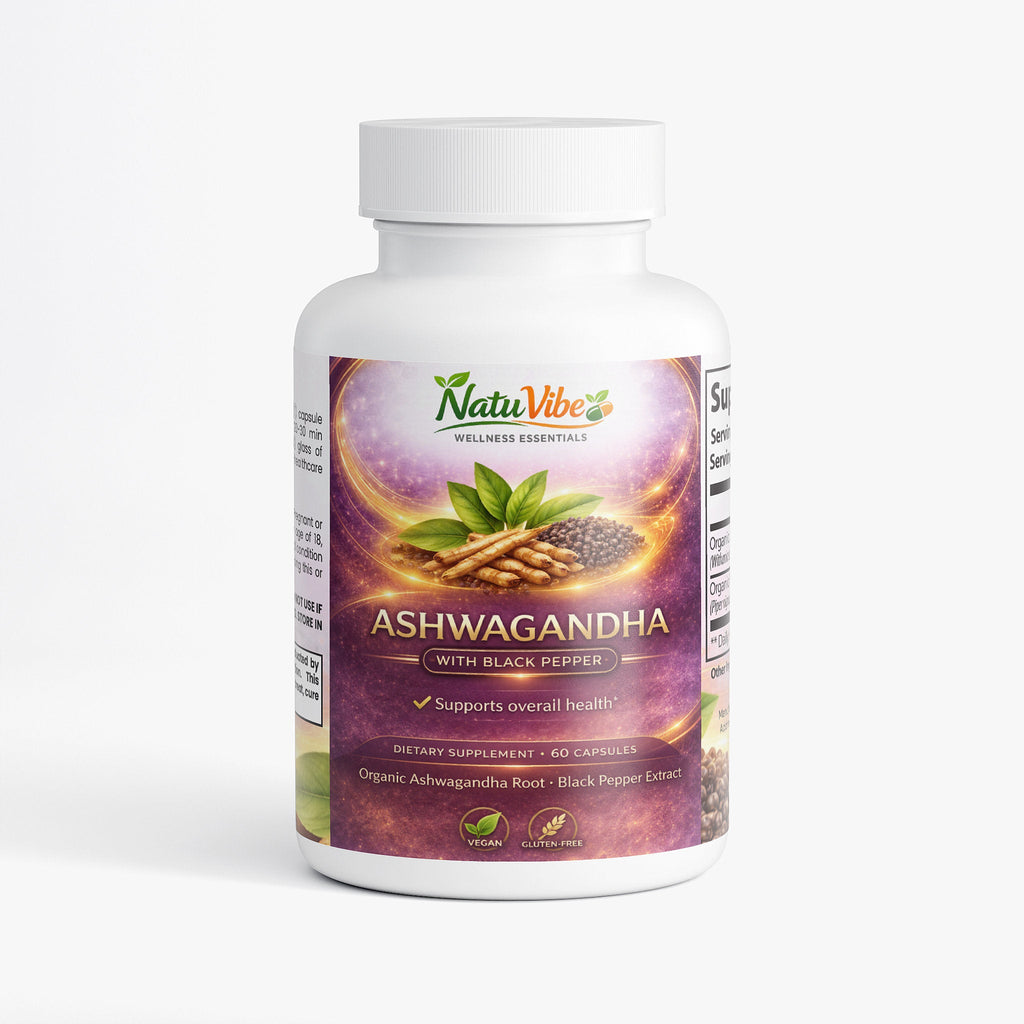 Organic Ashwagandha with Organic Black Pepper 60 capsules