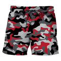 Samouflage Style Printed Loose Shorts Men