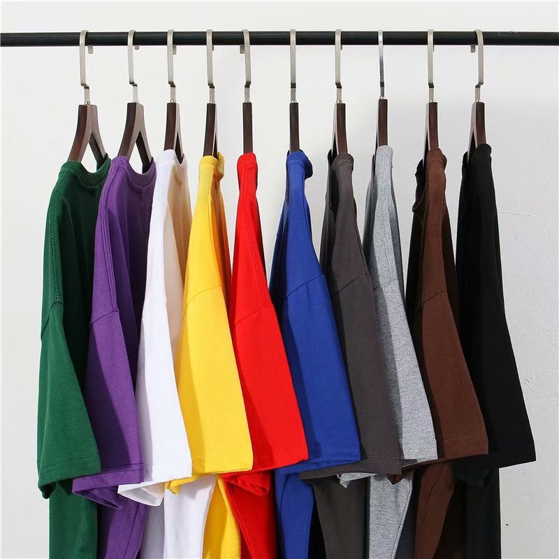 Hong Kong Style Solid Color Short-sleeved T-shirt Men