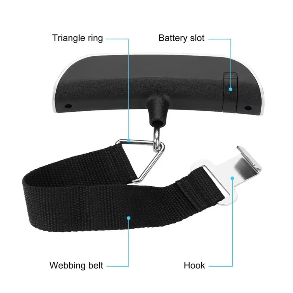 50kg Draagbare Hangskaal Elektroniese Handsak-skaal Digitale Skerm Tas 110lb Reisbagasie Sakweeginstrumente