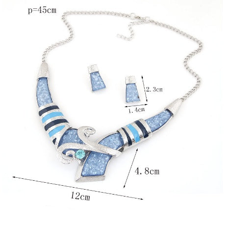 Vintage colored gemstone necklace set