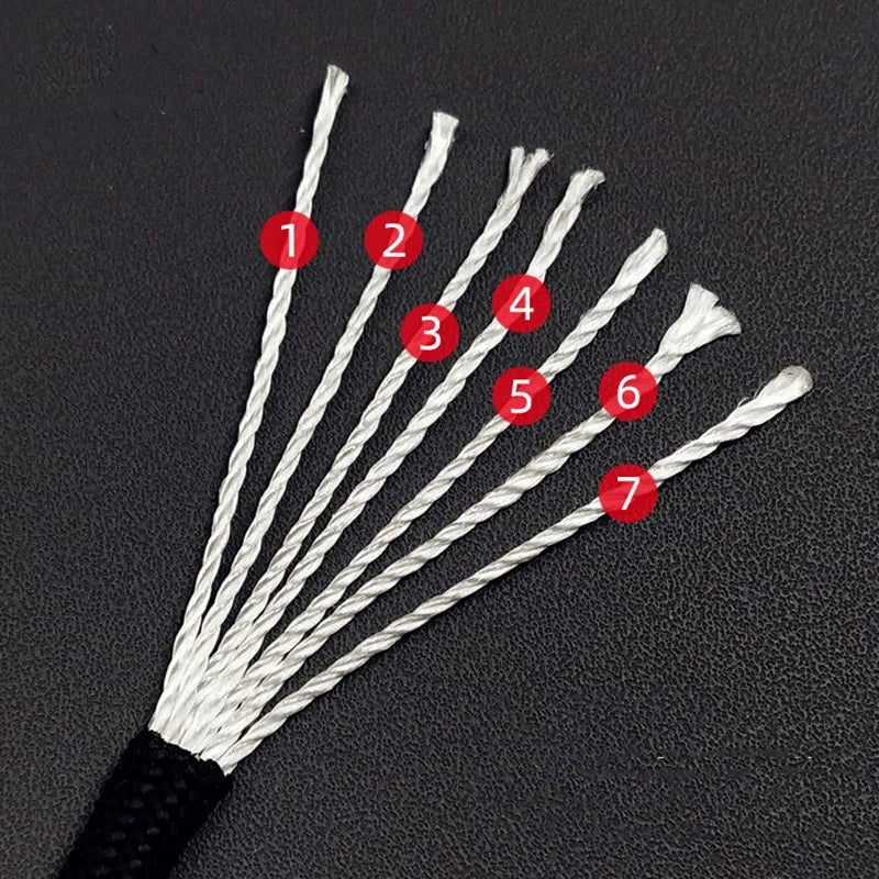 5/15/30m Paracord Tou 7 String 4mm Militêre Taktiese 550 Valskermkoord Kampbenodigdhede Buitelug Oorlewing Selfdoen Armbandlyn