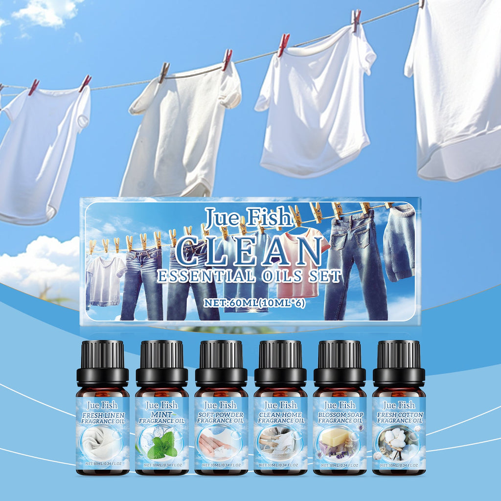 Cleansing Essential Oil Set, Fresh Natural Humidifier Essential Oil Lasting Essential Oil Perfume Oil