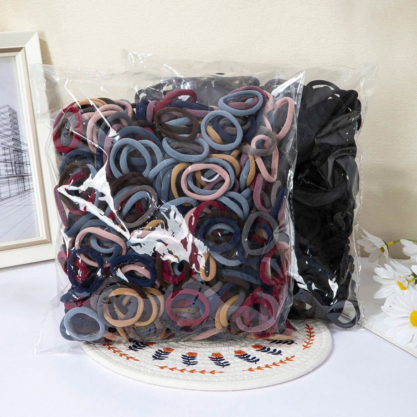 Colorful Ealstic Hair Ties for Girls Ponytail Hold Scrunchie Rubber Band women Fashion Hair Accessories elastic hair bands