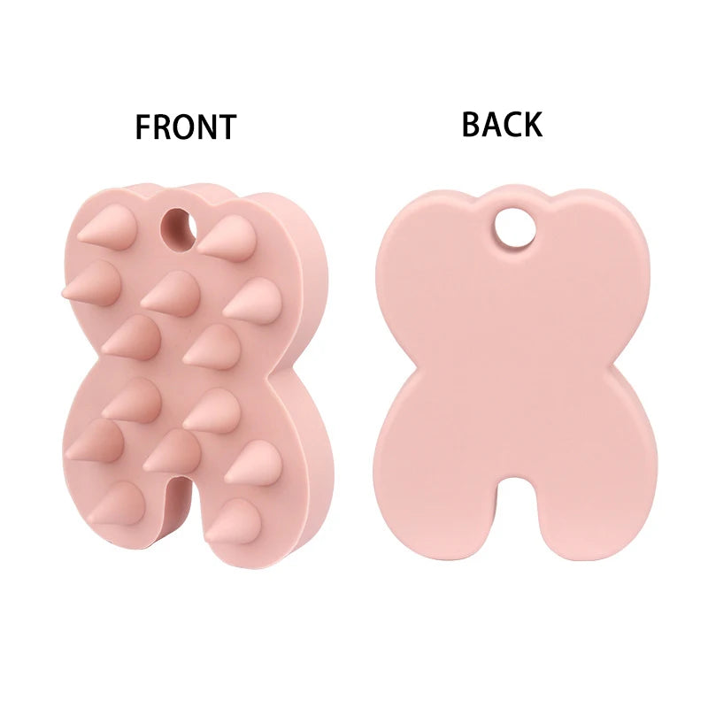 Silicone Shampoo Brush Head Scalp Massage Comb Hair Root Itching Clean The Scalp Thoroughly Body Massage Brush Bath Brush