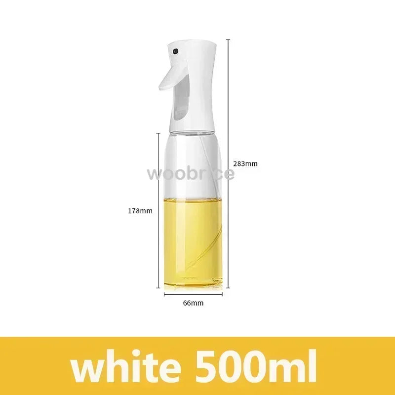 200/300/500m LOil Spray Plastic Household Kitchen Oil Spray Bottle or Oil Brush Nebulizing Mist Filling Cooking Dual Use BBQ