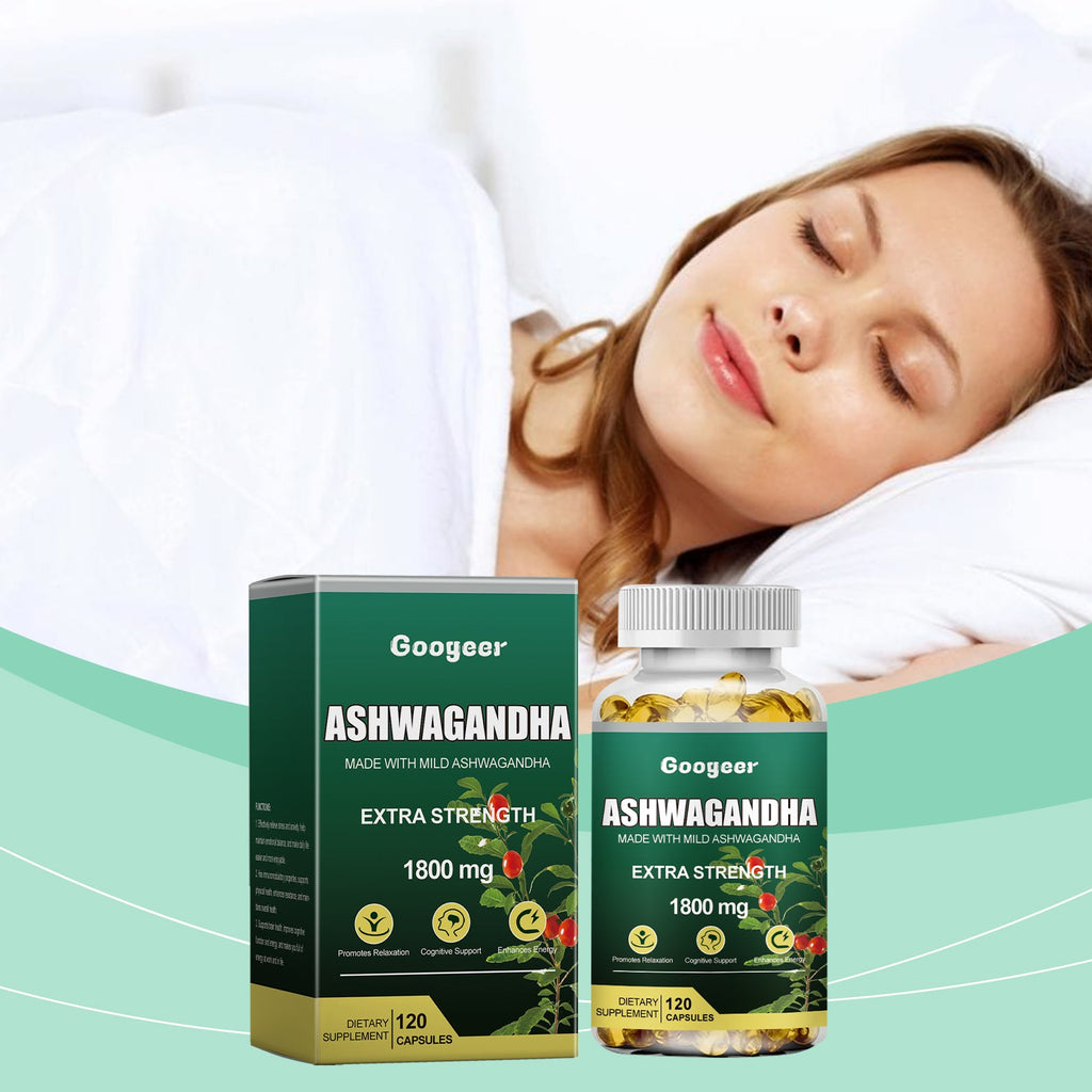 Ashwagandha Extra Strength 1800mg – Made with Mild Ashwagandha | Natural Stress Relief & Energy Support (120 Capsules)
