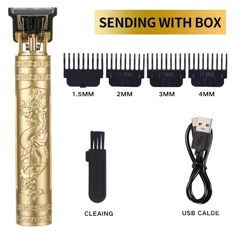 Vintage USB Fast Charging Cordless Hair Clipper Trimmer Portable Electric Shaver Professional Barber Hair Cutting Machine