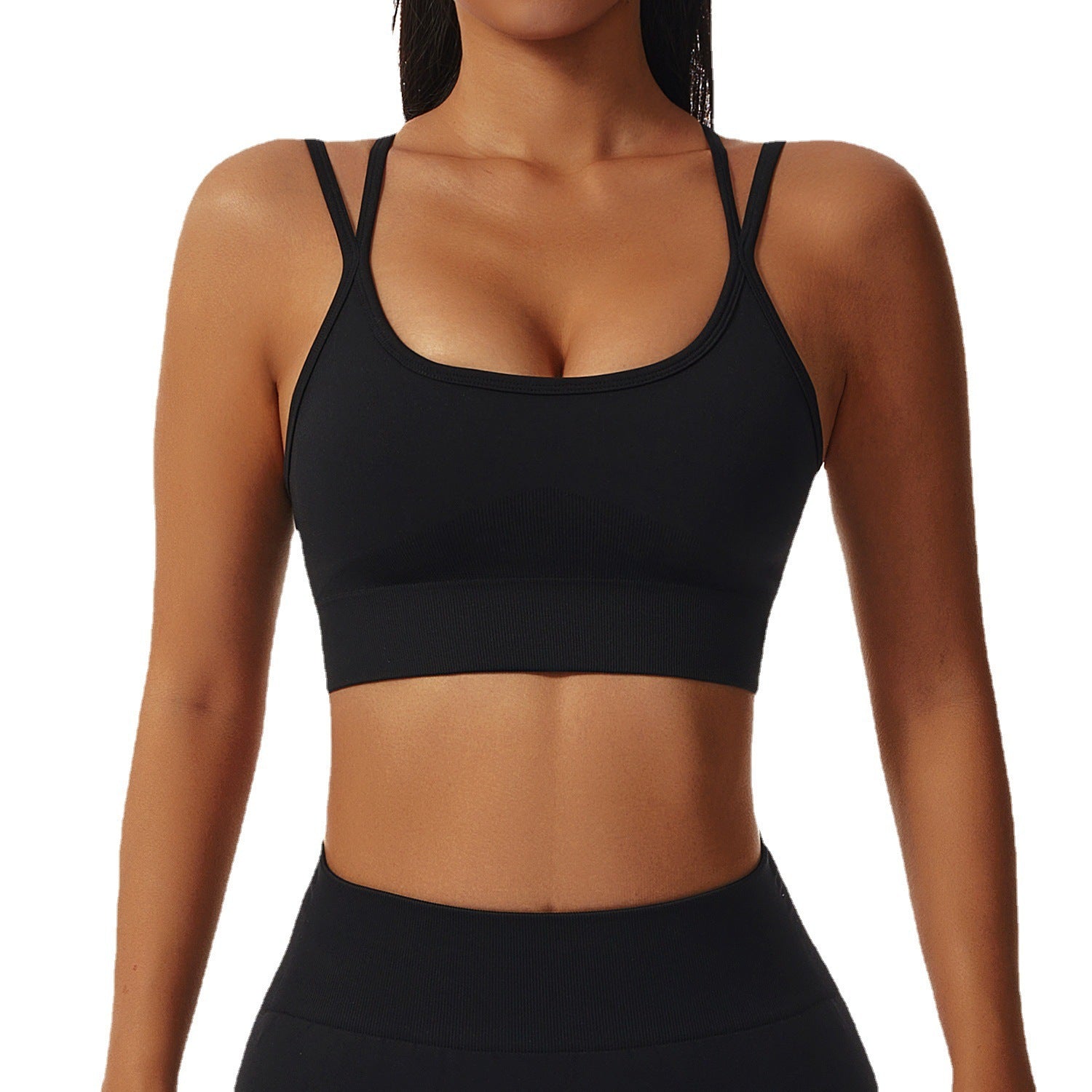 Shockproof Beauty Back Sportswear Seamless Gathering Vest Women