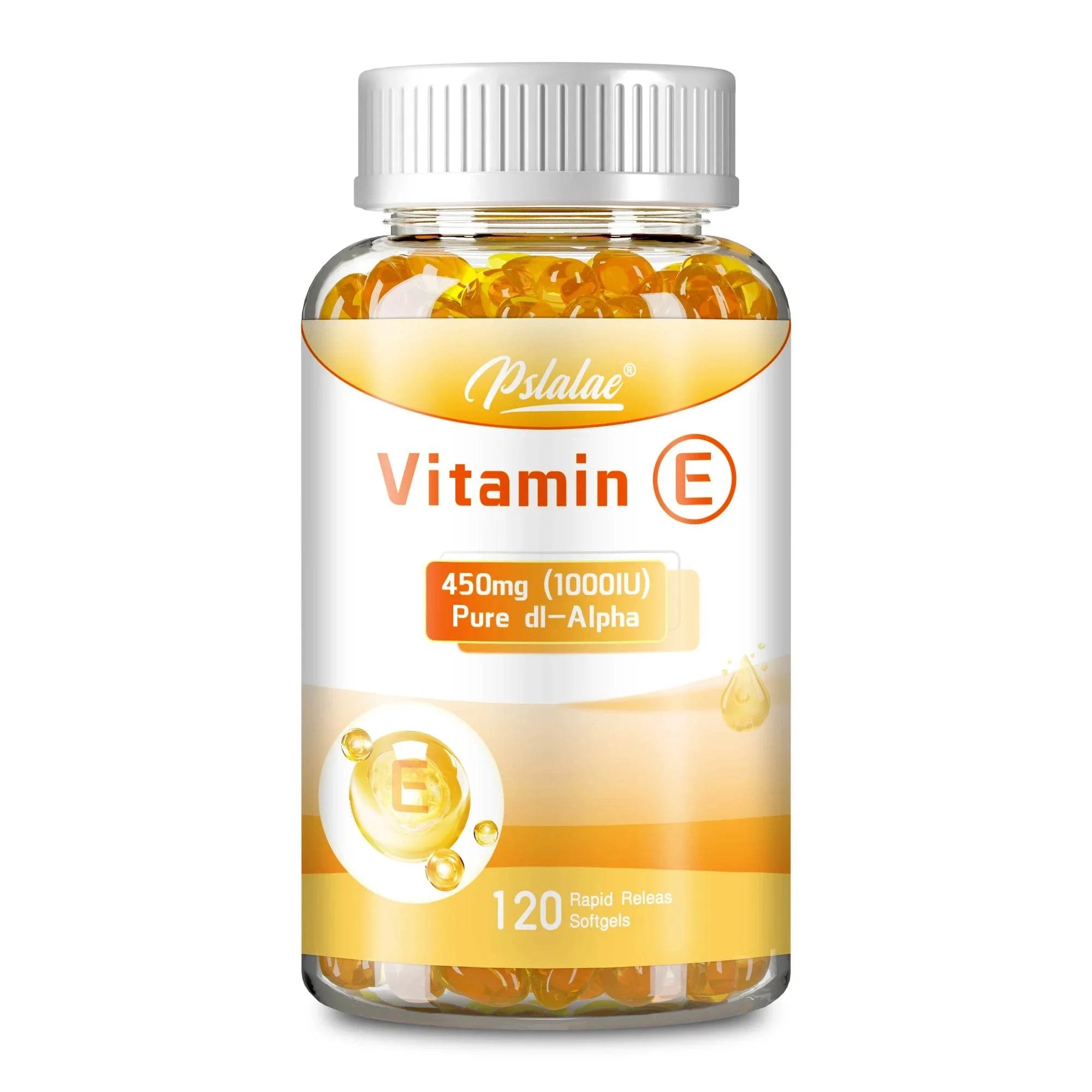 Vitamin E - Promotes Skin, Hair, Nails, Immune and Eye Health, Antioxidant - 120 Capsules