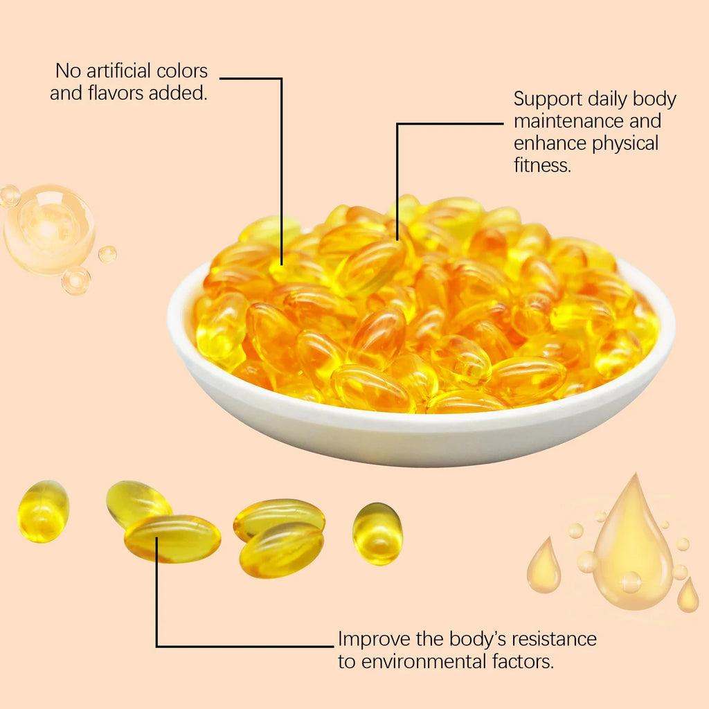 Googeer 60pcs Vitamin E Capsule Promote Digestion Help Blood Birculation Enhance Energy Daily Vitamin Supplement Dietary Capsule