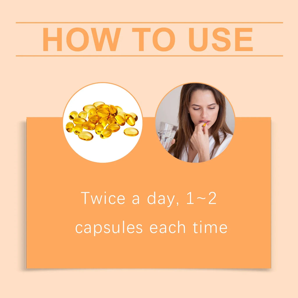 Googeer 60pcs Vitamin E Capsule Promote Digestion Help Blood Birculation Enhance Energy Daily Vitamin Supplement Dietary Capsule
