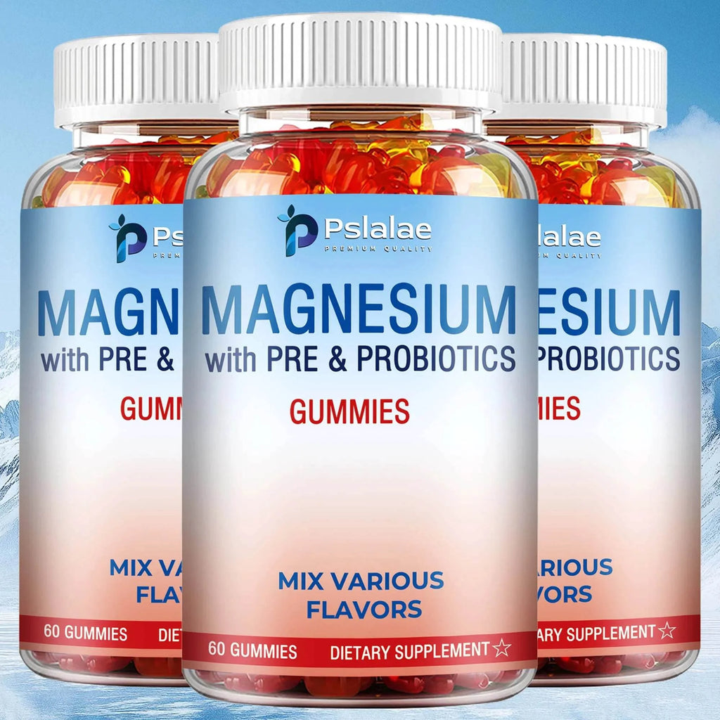 Magnesium Citrate - Supports Muscles, Nerves, Bones and Heart, Reduce Stress and Improve Sleep - 60 Gummies