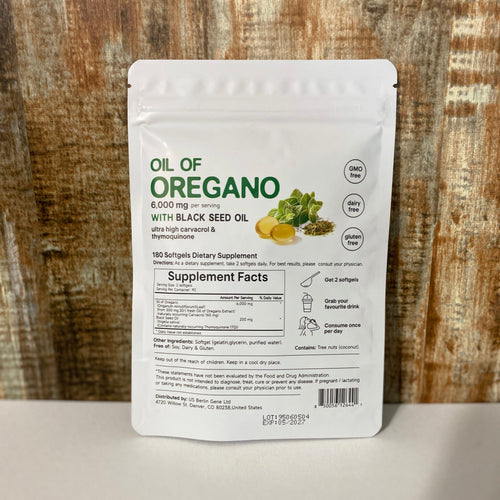 360 Softgels Organic Oil of Oregano 2 Bags of 180 Softgels 2 in 1 Black Seed Oil Herbal Supplement US