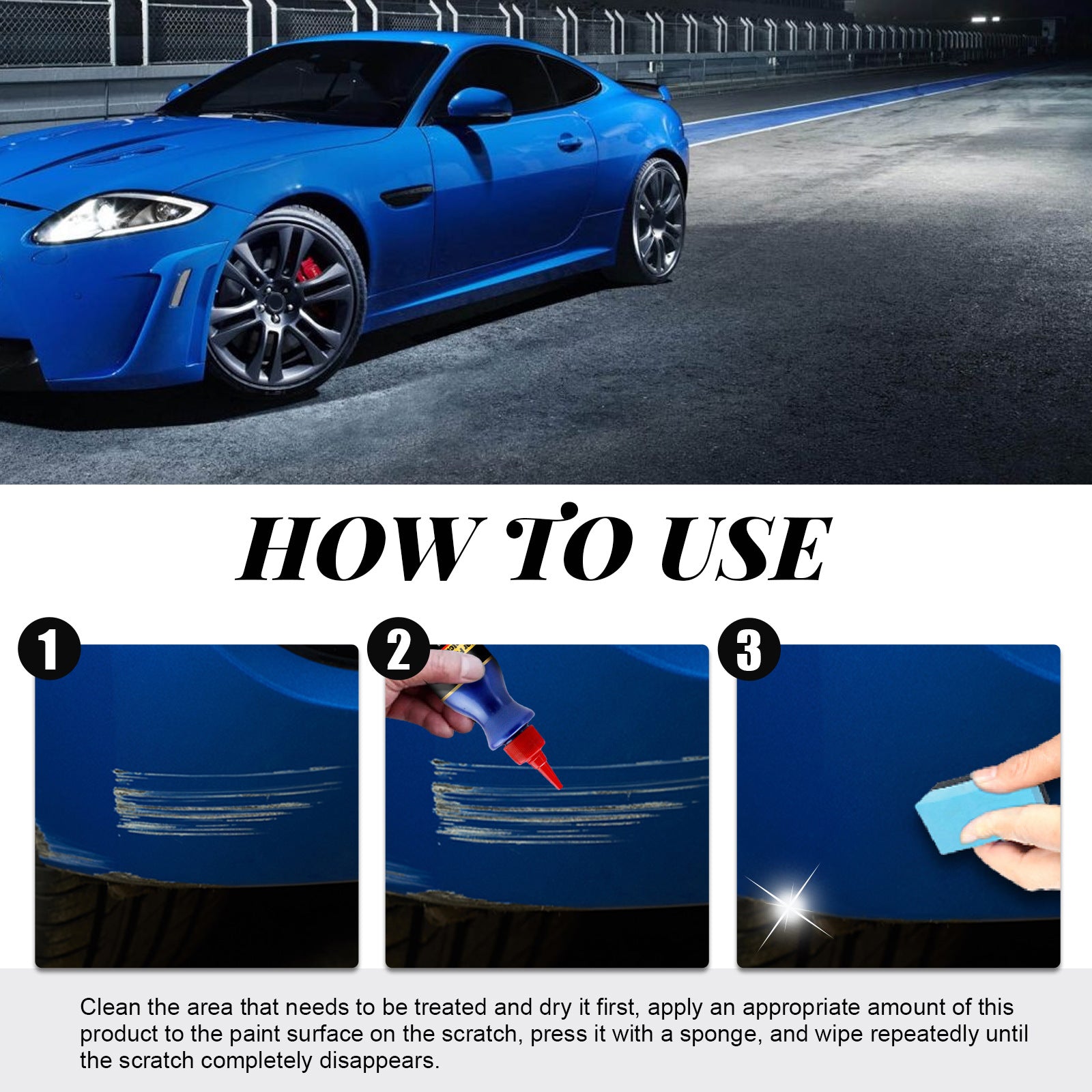 Portable Car Paint Care Scratch Polishing Repair Cream