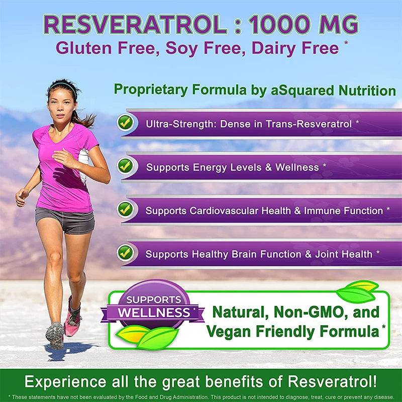Balincer Resveratrol Capsules Support Cardiovascular Health, Antioxidants, Improve Immunity, and Promote Smooth Skin