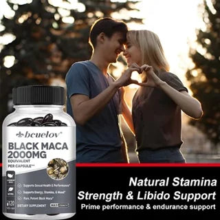 Maca Extract Supplement for Men and Women, Boosts Energy, Stamina and Mood, Strengthens the Body, Relieves Fatigue,