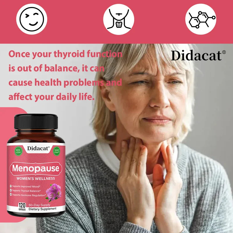 Menopause Relief Capsules - Improves Metabolism, Support Weight Management, Hot Flashes, Night Sweats Mood Supplements for Women