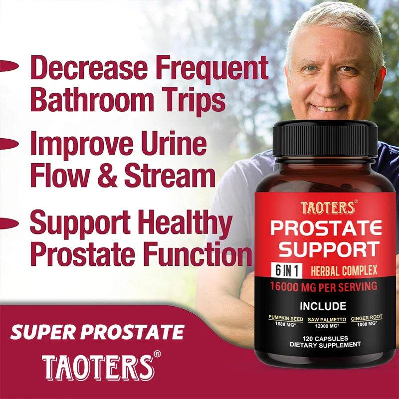 Saw Palmetto Capsules with Ginger Root - Prostate Health Hair Supplement Urinary Health