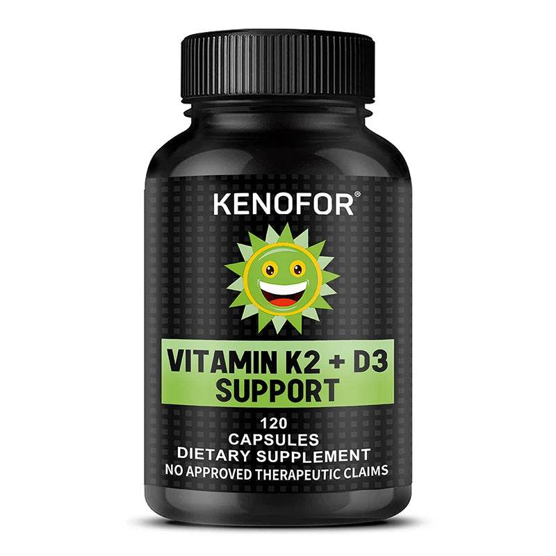 D3+K2 Supplement - 2-in-1 Natural Vitamins - Promotes Nutrient Absorption and Bone, Nervous System, and Cardiovascular Health