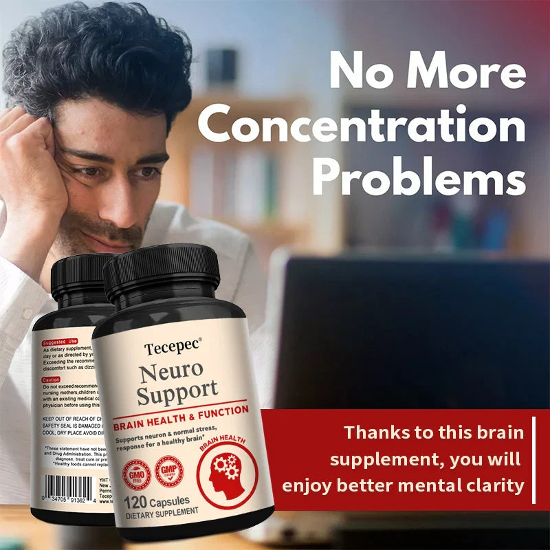 L-Carnitine, 500 mg, L-Glutamine 500 mg, Supports Brain Health, Energy and Focus, Balanced Mood, 120 Capsules