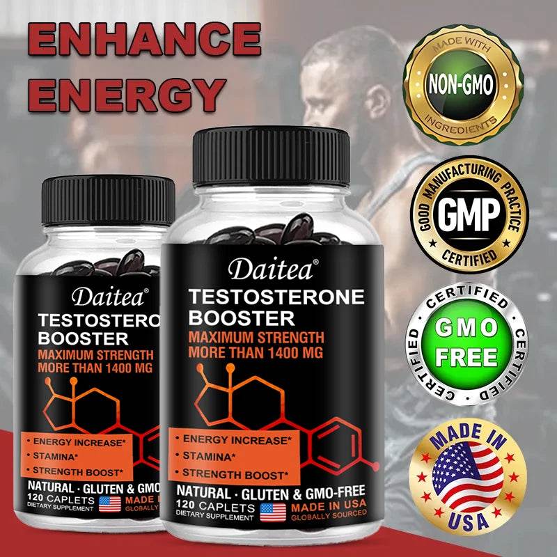 Daitea Men's Energy Supplement, Maximum Strength 1400 Mg, Increases Energy, Stamina and Power