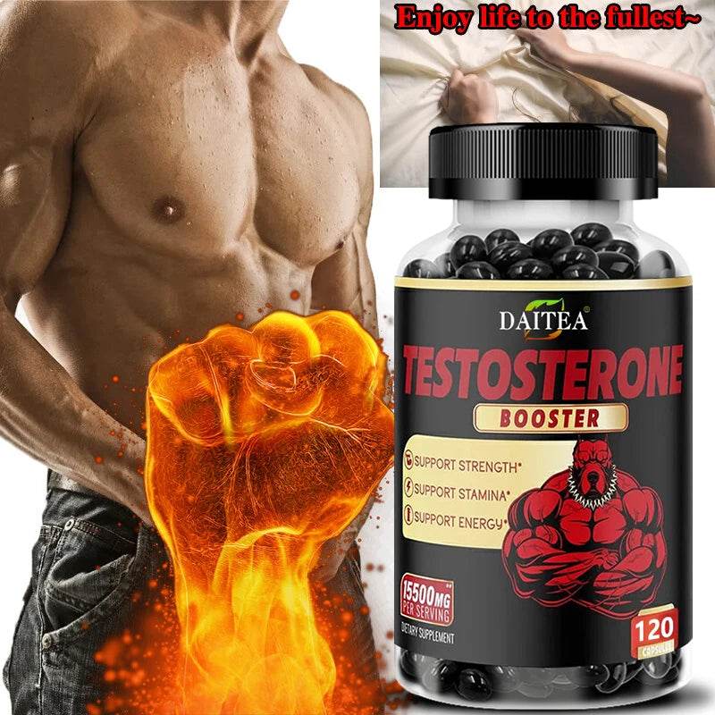 Natural Energy Supplement for Men - Boost Strength, Energy - Endurance Test Supplement, Muscle Growth