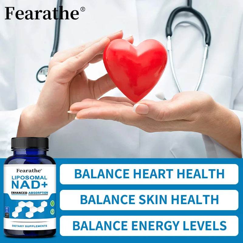 VIVALIFER Liposomal NAD+ Supplement for Super Absorption, Anti-Aging, Energy and DNA Repair, Brain Function