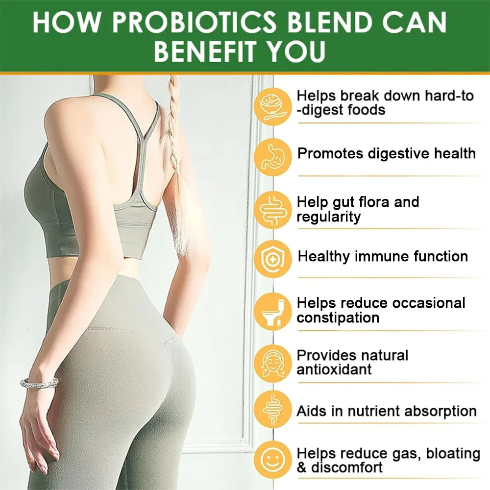 Probiotics - Supports Gut Health, Nutrient Digestion, Weight Management, Metabolism, and Calorie Control - 120 Capsules