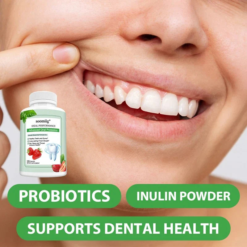 Teeth & Gums Health, Advanced 3.5 Billion CFU Oral/Dental Probiotics for Reduce Mouth Bad Breath, Ear, Nose and Throat Health