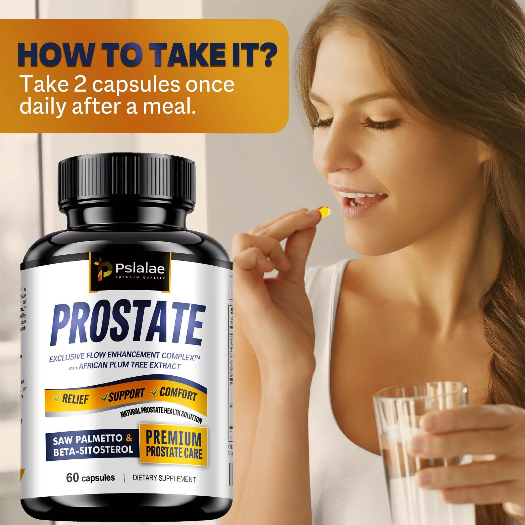 Prostate - Stinging Nettle, Beta-Sitosterol, Pumpkin Oil with Saw Palmetto - 60 Capsules