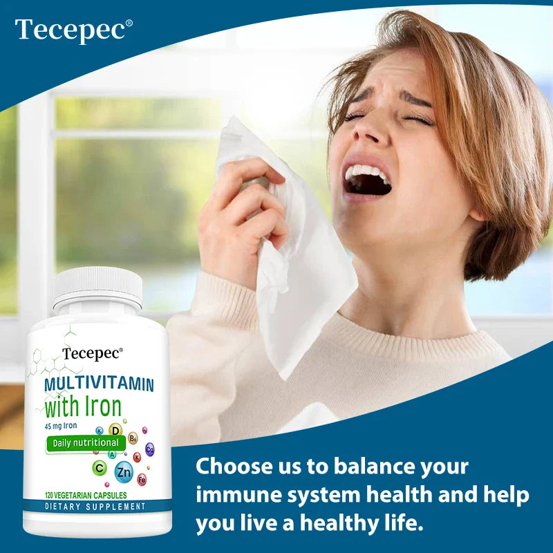 Multivitamin Supplements, Containing Minerals Such As Iron, Zinc, and Calcium, Support Overall Health and Supplement Nutrition
