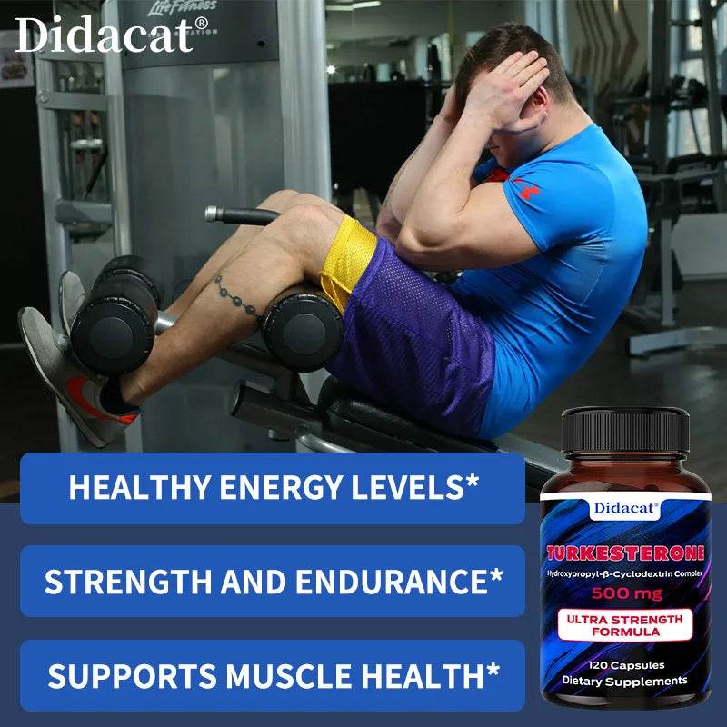 Didacat Turkish Sterol - 500mg, Supplement, Supports Strength, Muscle Health, Balanced Energy Levels