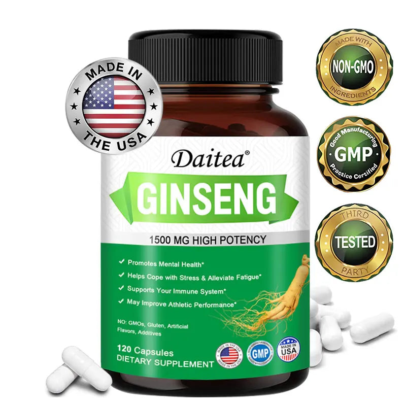Ginseng Extract Capsules - Improve Immunity and Endurance, Enhance Athletic Ability, and Refresh The Mind