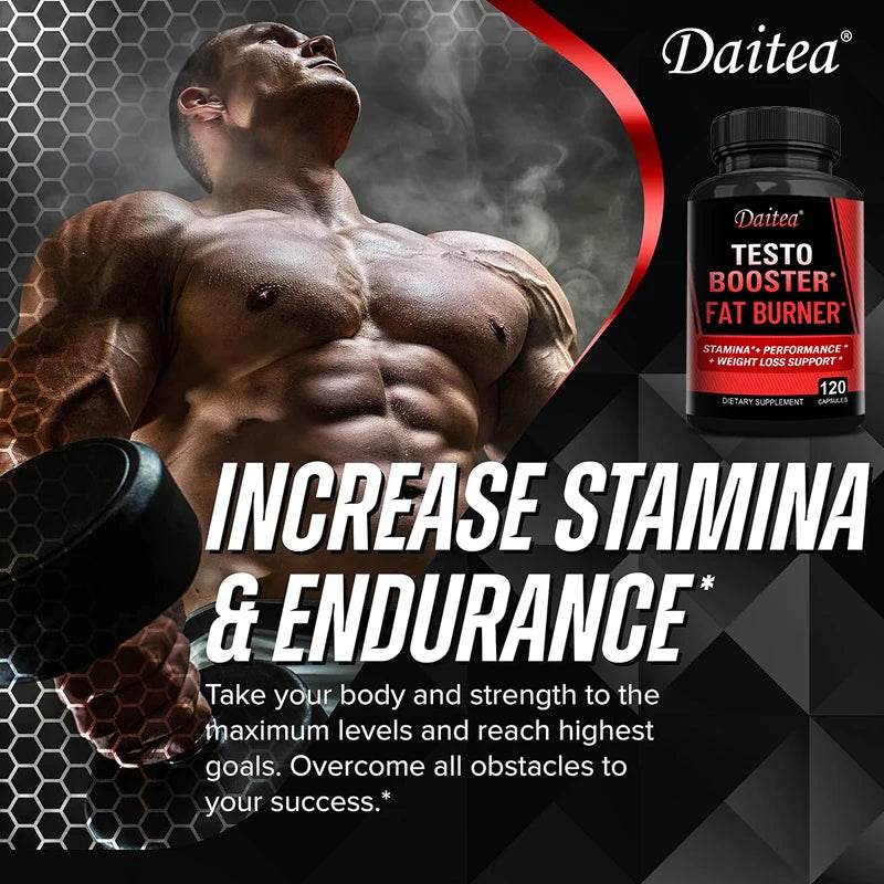 Natural Endurance and Strength Supplement for Men, Energy and Vitality, Fast Recovery, Non-GMO, Gluten-Free