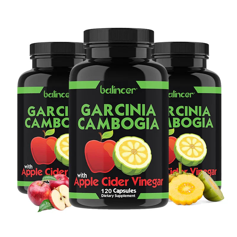 Garcinia Cambogia Extract, Apple Cider Vinegar Weight Loss Supplement - Metabolism Boost, Immune Boost, 120 Capsules