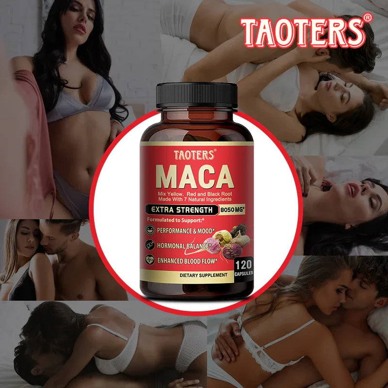 Maca Root Extract Supplement, Strong Oxidant, Supports Strength, Vitality, Fatigue Relief, Energy, 120 Capsules