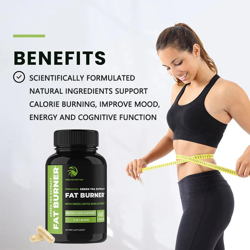 Green Tea Weight Loss | Belly Fat Burner, Metabolism Booster & Appetite Suppressant for Men and Women | 60 Capsules