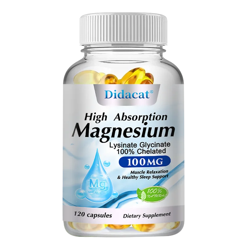 High Absorption Magnesium Complex Capsule - Bone,Muscle Heart Health Supplement,Sleep Support,Relaxation,Stress & Anxiety Relief