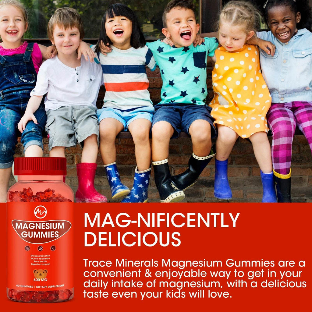 Magnesium Glycinate Gummies - Support Sleep Relax Nerves- Good Mood Brain Health Muscle Strengthen and Bones