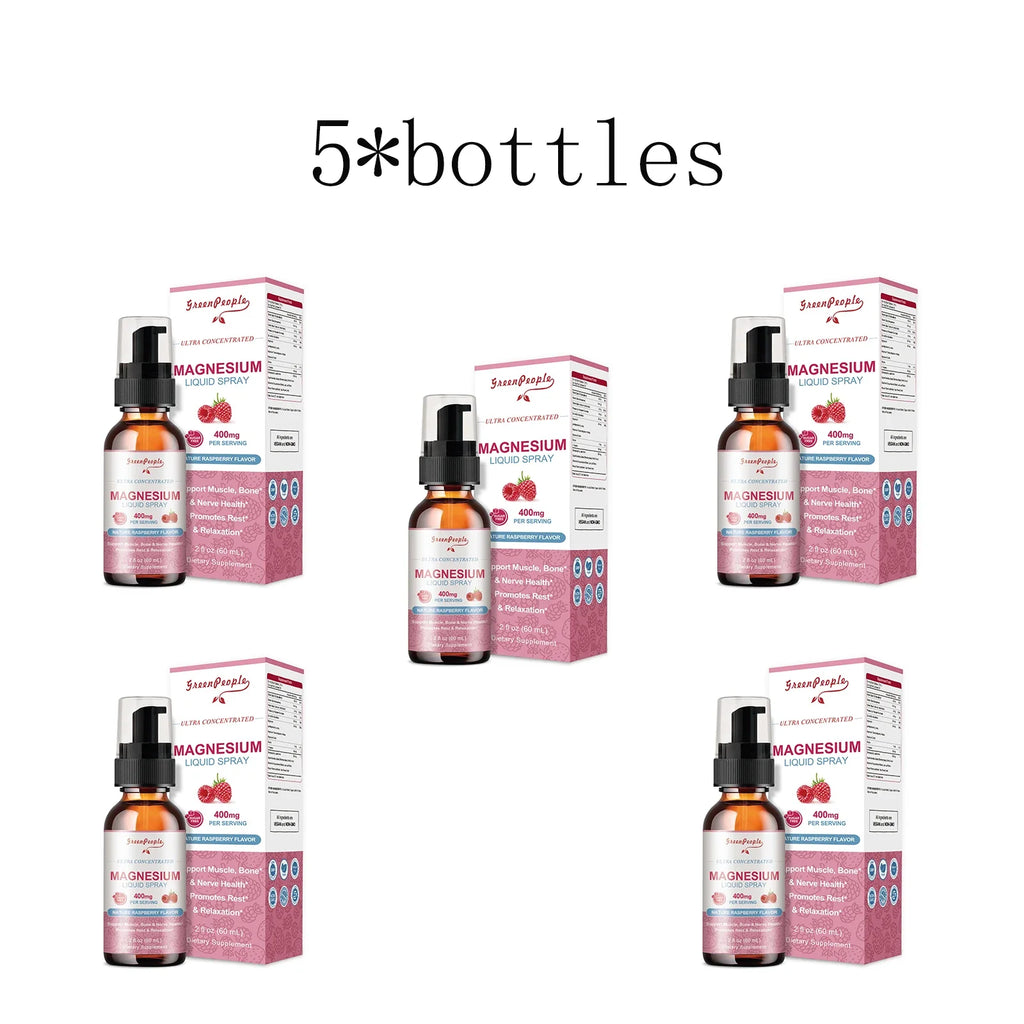 Magnesium Glycinate Liquid, 400mg Magnesium Liquid Supplement with Vitamin B6, C, D, Zinc, Magnesium for Kids and Adults