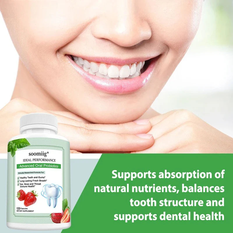 Teeth & Gums Health, Advanced 3.5 Billion CFU Oral/Dental Probiotics for Reduce Mouth Bad Breath, Ear, Nose and Throat Health