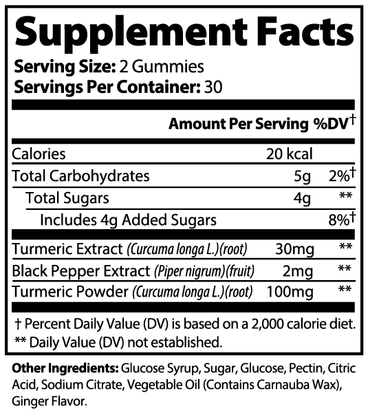 Turmeric Gummies 60 gummies