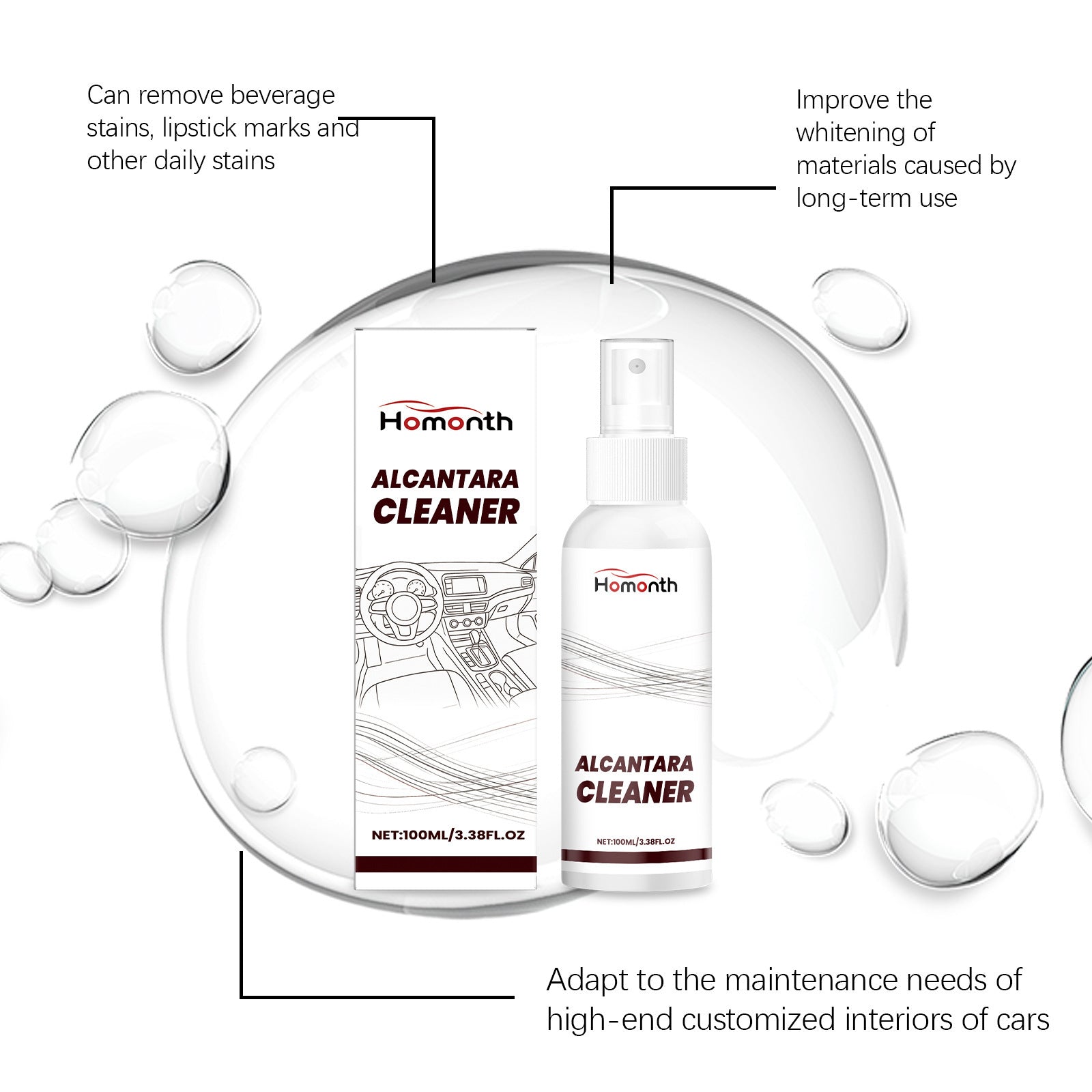 Car Interior Cleaning Care Spray Leather Light