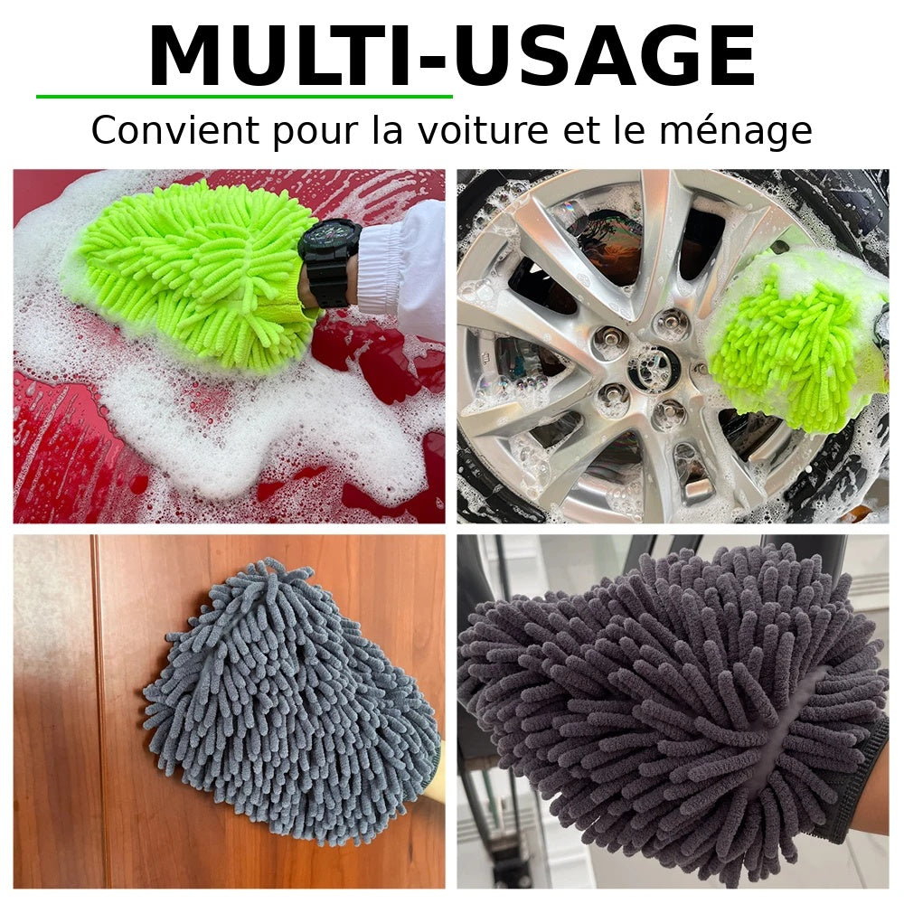 Motorwas Handskoene Sjenille Handskoen Pluis Lappies Verdikte dubbelzijdige Motorbenodigdhede Skoonmaakgereedskap Motorbykomstighede Motorversorging