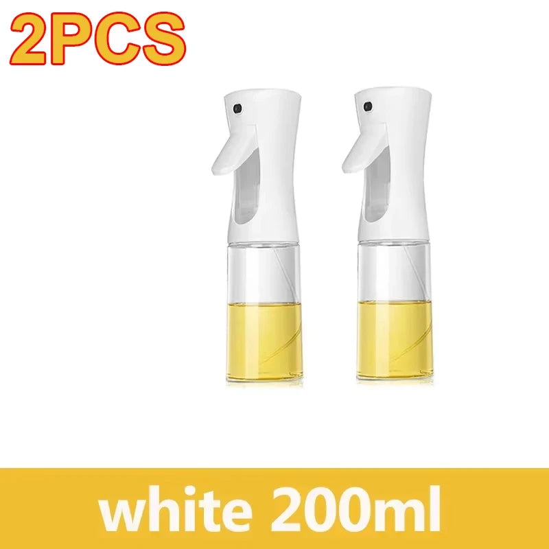 200/300/500m LOil Spray Plastic Household Kitchen Oil Spray Bottle or Oil Brush Nebulizing Mist Filling Cooking Dual Use BBQ