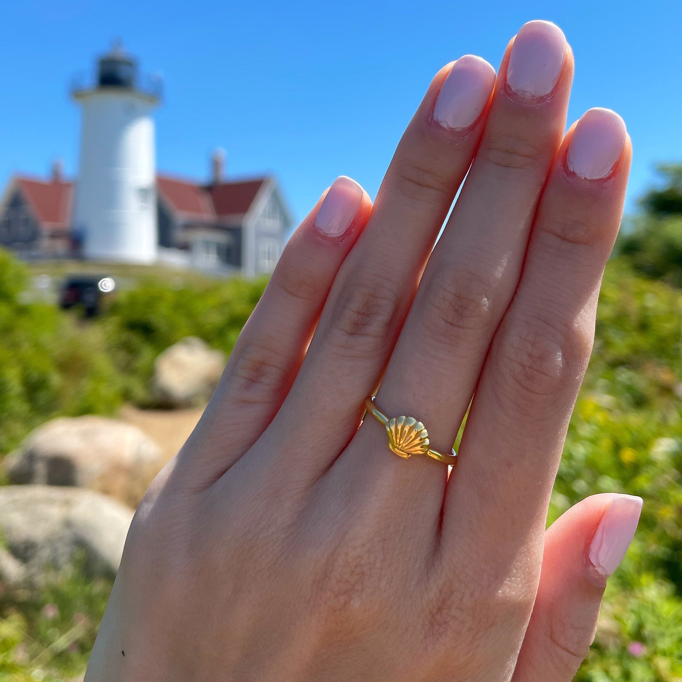 Seashell Adjustable Ring